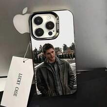 Funda de teléfono negra S- Dean W-Winchester compatible con 17 16 15 14 13 12 11, Pro, Max, Plus - z7 - Ver 9