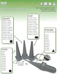 EstiloBeadsmith Herramienta de bucle de mandril de alambre de ángulo recto múltiple con 4 formas y 48 tamaños, versión mejorada - básico - Ver 8