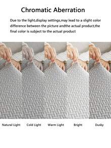 单件装提花弹力沙发套，现代防污沙发套，简约风格沙发套装，适用于客厅、卧室、户外沙发、L型沙发、贵妃椅/转角沙发组合、沙发垫套，家居装饰通用座椅沙发，四季皆宜 - 淺灰色 - 查看 10