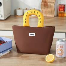 大容量午餐包 手提零食包 保温包 加厚铝箔防水 学生午餐盒 上班族化妆包 便当盒 - 彩色 - 查看 7