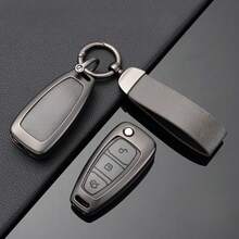 Zinc Alloy Leather Car Remote Key Case Case For C-Max Focus Galaxy Grand C-Max Mondeo S-Max Transit Tourneo Custom Ranger - A - View 6
