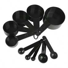 10pcs/Set Measuring Tools Kitchen Measuring Spoons Teaspoon Sugar Scoop Cake Baking Flour Measuring Cups Kitchen Spoons - Black - View 7