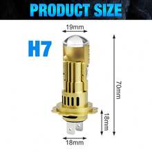 TOAUTO 2个80W 20000LM超亮H7 LED大灯灯泡，适用于汽车雾灯，高亮远近光一体 - H7 - 查看 9