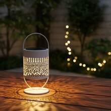 1/2pcs Solar Powered Table Lamp, Mandala Flower Pattern, Suitable For Outdoor Patio, Camping, Balcony, Bedroom, Office, Party - Mandala Desktop Decorative Lamp - View 2