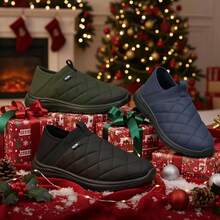 OOW Slippers For Men With Memory Foam House Shoes Lightweight Pl 11ush Slip On Garden Loafer Slippers Indoor Outdoor,14.5,Black - Black - 查看 8