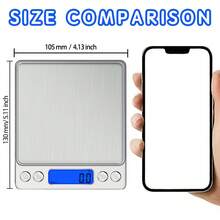 High Precision Digital Kitchen Scale - Grams And Ounces, Essential For Cooking, Baking, And Meal Preparation, Suitable For Apartments And Dormitories, Back-To-School Essential (Battery Included) - M(3000克/0.1克) - 查看 11