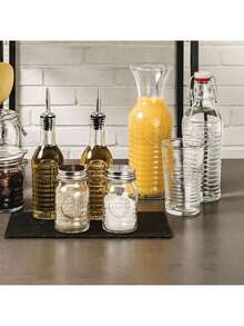 EstiloBormioli Rocco Officina - Juego De 4 Vasos De Agua Transparentes Con DiseñO De Anillo Texturizado Y Logotipo CláSico - 11 Oz De Alta Capacidad Para Soda, Jugo, Leche, Coca, Cerveza, LicorVersióN Mejorada - transparente - Ver 7