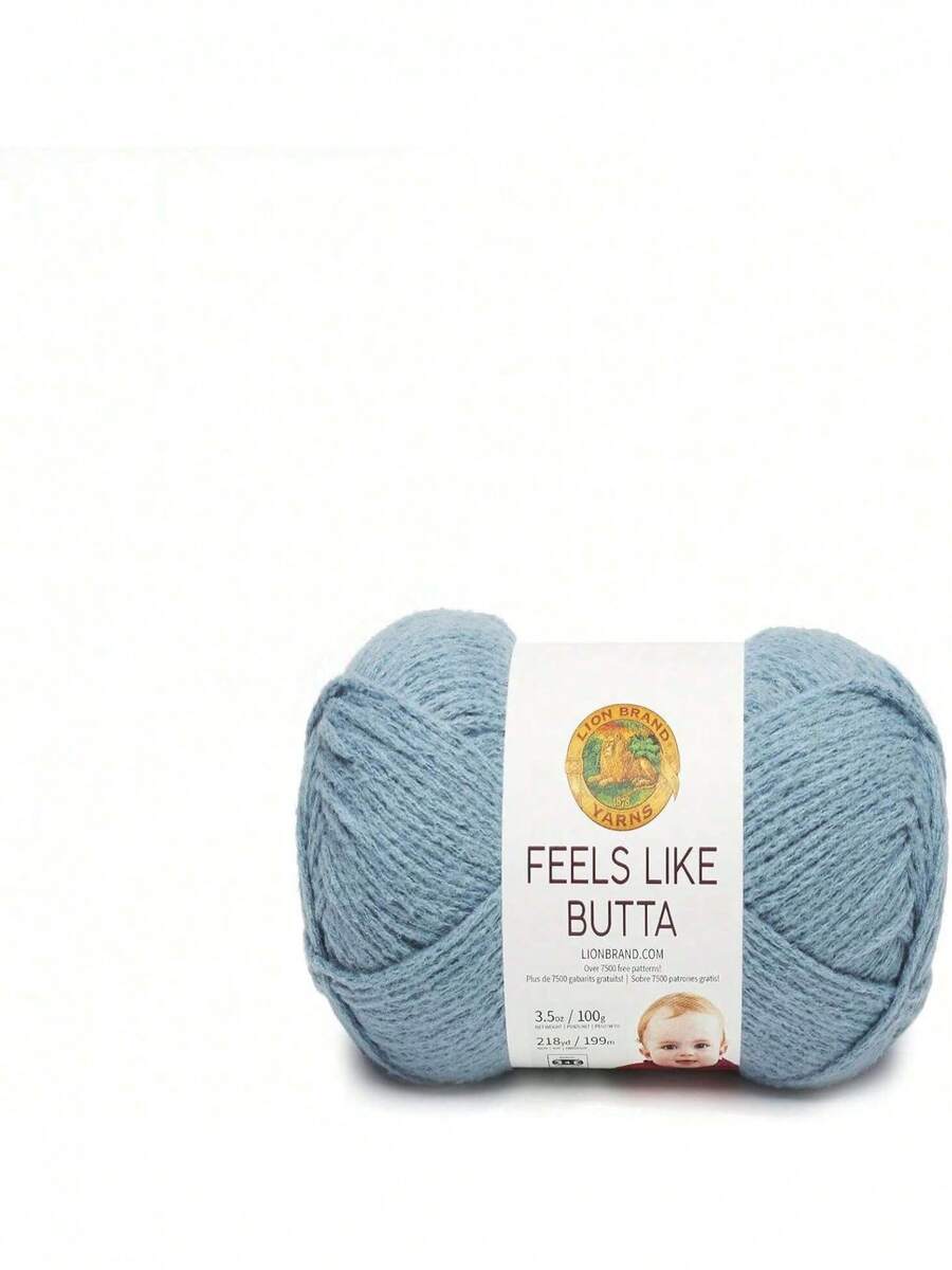 EstiloLion Brand Yarn Feels Like Butta - Hilo Aterciopelado Suave Para Ganchillo Y Tejer, 1 Paquete, Color Azul PolvorientoVersióN Mejorada - limón - Ver 1