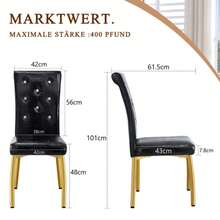Dining Chairs - Black,Gold - View 3