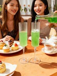 Acrylic Champagne Flutes, Wedding Party Wine Glasses, Unbreakable Champagne Toasting Flutes, Reusable Champagne Glasses, Suitable For Elegant Plastic Martini Cups - Perfect For Cocktails, Champagne And Desserts - Reusable, Mousse Cups, Suitable For Weddings, Parties And Bars - Nhiều màu - Xem 4