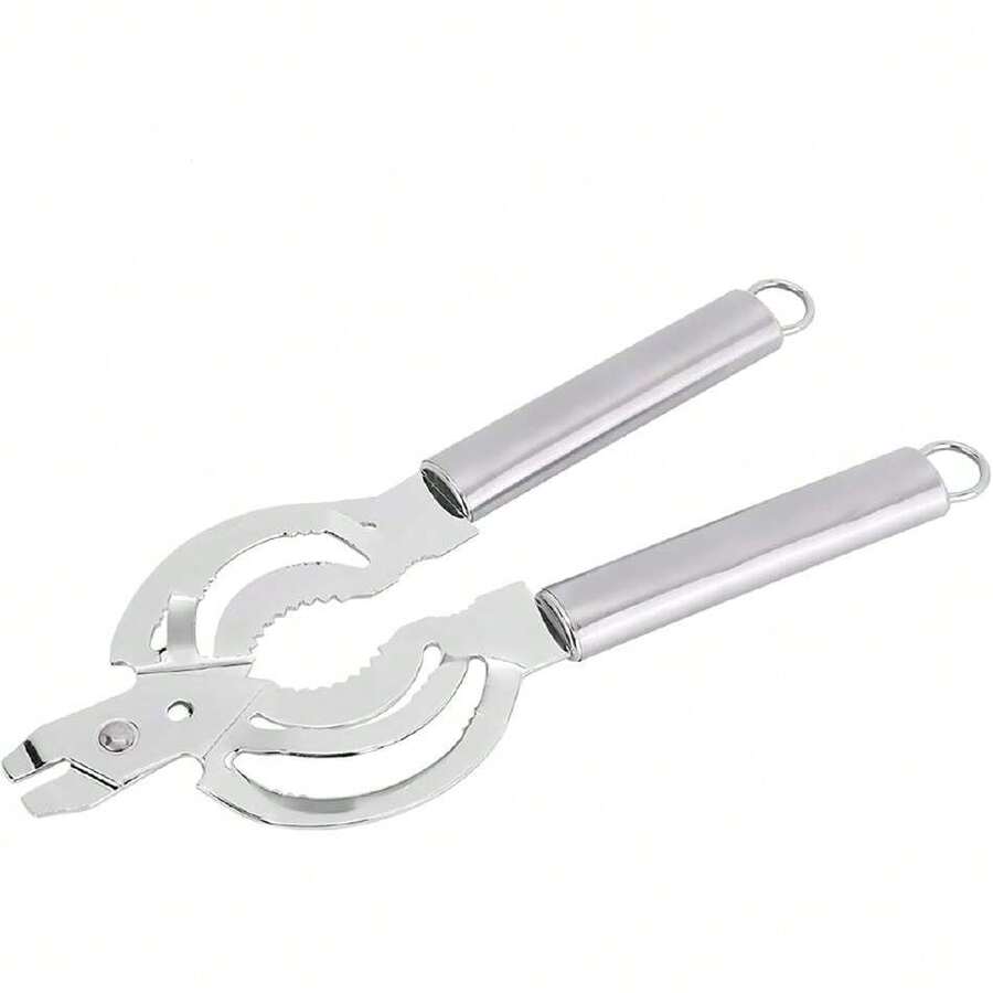 Abrelatas Manual Multifuncional de Acero Inoxidable, Abridor de Botellas, Removedor de Tapa de Tarro, Abridor de Mano, Herramienta de Cocina,37566322 - Multicolor - Ver 1