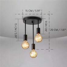 A Modern Four Headed Chandelier In Black Suitable For Bedrooms, Dining Rooms, Living Rooms, Hallways, And Ceiling Installations - 1 PACK - View 4