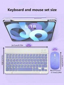 AKKHOO 鍵盤和鼠標套裝 - 紫色 - 查看 10