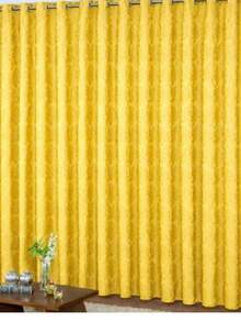 High-End Jacquard Curtain - 黃色 - 查看 2
