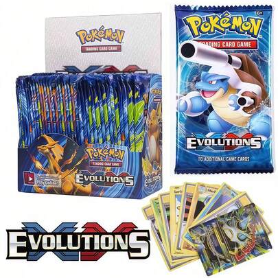 Set de 36 cartas del juego de cartas coleccionables Pokémon, con 8-10 cartas aleatorias por paquete, adecuado como regalo de graduación y regreso a la escuela, cartas coleccionables de anime Pokémon, cartas coleccionables de construcción Pokémon (estilos aleatorios)