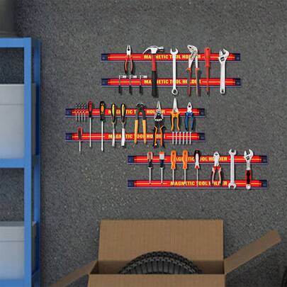 6x18" Heavy Duty Magnetic Tool Bar Storage Holder Rack Garage Wall Holder Strips