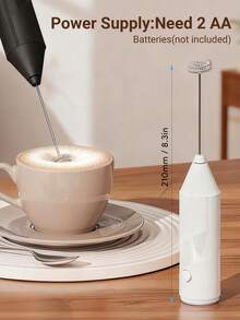 Teckwe 奶泡器、强力手持奶泡器、迷你奶泡器、咖啡搅拌器、适用于咖啡、拿铁、卡布奇诺、抹茶、热巧克力的不锈钢饮料搅拌机、便携式奶泡机、电动无线搅拌机迷你咖啡机学校用品返校 - 彩色 - 查看 6