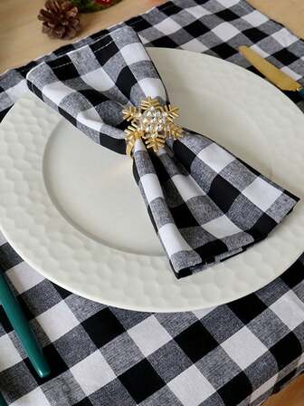 Servilletas retro a cuadros multicolor, lavables y reutilizables, adecuadas para picnics, reuniones, restaurantes, salas de estar y decoración del hogar cotidiana