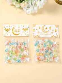 50 de bucăți de pungă cadou autoetanșantă cu imprimeu de felinar lunar alb auriu, pungă de bomboane Ramadan Kareem, celofan transparent din plastic, pungă de ambalare cadou, decorațiune Ramadan pentru casă, consumabile de ambalare cadouri Ramadan, pungă de favoare pentru petreceri musulmane islamice, consumabile pentru petreceri Ramadan Kareem, decorațiune pentru masa de bucătărie în familie, cadou pentru Eid Al Adha, consumabile pentru petreceri musulmane pentru evenimente islamice - aur alb - Vizualizare 4