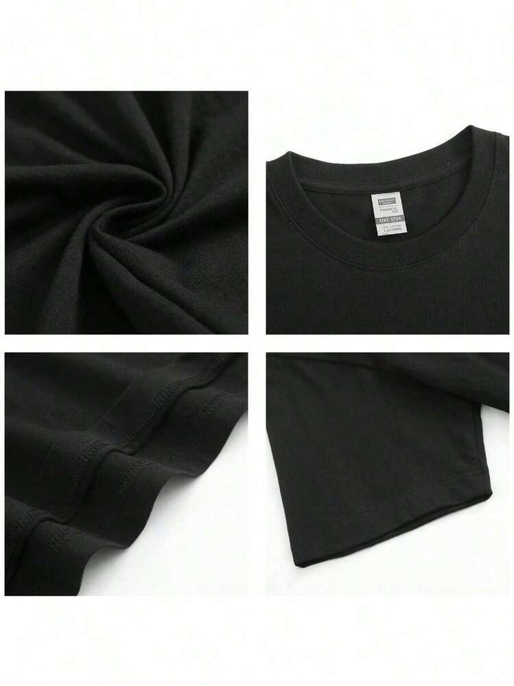 Kanji Brave Funny T-Shirt For Men 230g - Black - View 5