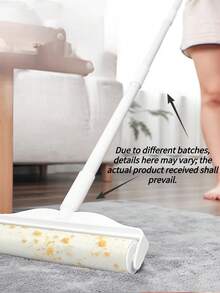 9.45 Inch/7.48 Inch Diagonal Design Lint Roller, Pet Hair Remover Roller, Carpet Dust Cleaner Roller - White - View 11