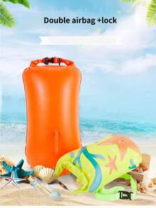 Floating Ball For Swimming & Water Sports | Waterproof Storage Pouch With Buoyancy | High Visibility Dual Air Chambers & Bright Indicator Design | Multifunctional Floating Gear For Open Water Swimming, Outdoor Water Activities & Personal Item Protection, Made Of Durable PVC With Quick Inflation Valve, Dry Compartment For Storing Phone, Keys Etc., Leak-Proof & Adjustable Strap System For Rivers, Lakes, Seas & More - Visible Flotation, Portable Storage, Fast Inflation - Multicolor - View 5