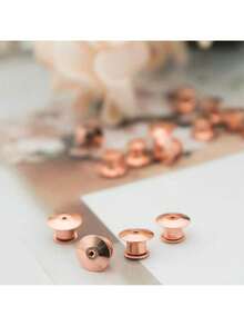 Estilo30 piezas de metal con cierre de cierre con caja de almacenamientoVersión mejorada - Oro rosa - Ver 6