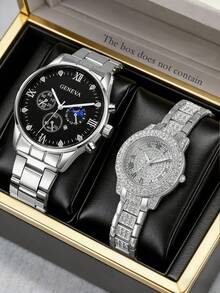 Chance 这款时尚百搭的男女情侣手表共有两枚，采用圆形表盘和石英机芯，是情侣佩戴的理想之选。 - 銀色 - 查看 6