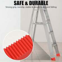 4PCS Heavy-Duty Anti Slip Rubber Ladder Foot Pad - Universal Replacement Safety Anti Slip Cap, Suitable For Telescopic Ladders