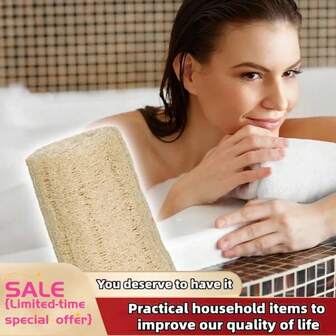 1/4 piezas Juego de esponjas naturales de luffa, pasta exfoliante corporal, almohadilla de luffa para exfoliar