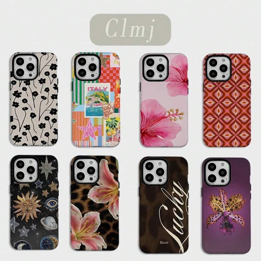 Funda de teléfono de lujo Ins Ravyn para iPhone 17 16 15 14 13 12 11 Ais/Pro/Max/Plus, cubierta trasera de doble capa de lujo - FLR-326FLR2501090508 - Ver 1
