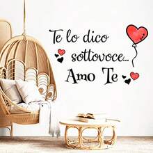 1件意大利爱心标语墙贴，可贴于床头板、卧室、客厅、厨房墙面装饰 - 彩色 - 查看 7