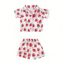 可爱水果卡通动物娃娃睡衣，适合16-18英寸娃娃 - 彩色 - 查看 8