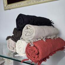 Set Of 2 Luxury Giant Sofa Throws 120x210 Decorative Protective Sofa Covers - 鮭魚 - 查看 2