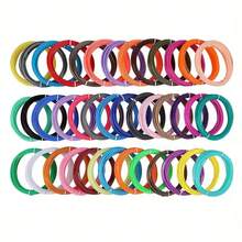 10/20/30/40色 - 3D打印笔PLA耗材，3D打印长线材，每种颜色长度3米/118.11英寸，总长度30/60/90/120米，直径1.75毫米，适用于3D打印机和3D打印笔，完美礼品，颜色随机，艺术创作，创意手工艺品，趣味设计，打印流畅。 - 彩色 - 查看 5