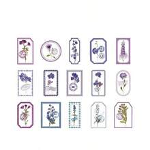 复古边框植物花卉装饰贴纸，DIY文具贴纸，卡通可爱创意趣味防水贴纸，糖果贴纸，手机贴纸，适用于剪贴簿、子弹笔记、笔记本、工艺品、水瓶、吉他、滑板、摩托车、头盔、行李箱、返校用品、冬季用品、感恩节、圣诞节、沙特国庆日、生日、节日、新年、情人节、送给男女朋友的礼物、成人剪贴簿用品 - 彩色 - 查看 9