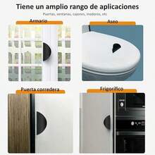 10 Piezas Tiradores para Cajones Autoadhesivos, Universal sin perforar Manijas para Gabinetes negro mate,Jaladera para Mueble para Gabinete, Cocina, Baño y Dormitorio - / - Ver 6