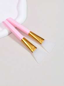 2 Stücke weiche Silikon Gesichtsmaske Applikator, Maske Silikon Pinsel, gemischter Schlammmaske Pinsel, Beauty Salon Make-up Werkzeuge, geeignet für Anfänger - Verschiedenfarbig - Übersicht 6