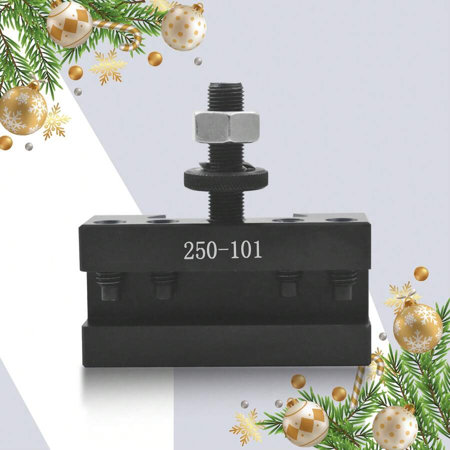 1 Pcs AXA Tool Post 250-101 Wedge Type Quick Change Tool Post Lathe Swing - Black - View 1