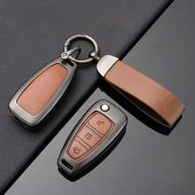 Zinc Alloy Leather Car Remote Key Case Case For C-Max Focus Galaxy Grand C-Max Mondeo S-Max Transit Tourneo Custom Ranger - A - View 9