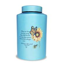 Large Size Decorative Cremation Urn For Adult Men And Women, Holds Up To 220 Lbs, Sunflower Pattern