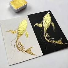 24色珠光粉固体水彩颜料，色彩鲜艳的金属光泽水彩颜料，包含2支画笔，闪亮珠光颜料，适合书写、装饰，是艺术家和绘画爱好者在万圣节、生日、节日等场合的理想之选。 - 均碼 - 查看 7