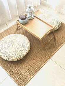 1pc Bamboo Multifunctional Foldable Laptop Desk, Slouchy Bedside Table, Dorm Room Simple Computer Desk With Cup Holder & Tray - Wood Color - View 3