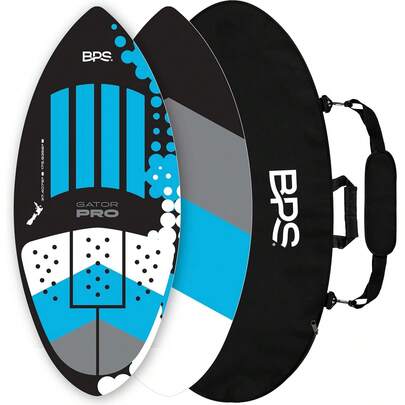 New Zealand 'Gator PRO' High Performance Fiberglass Skimboard With Padded Carry Bag Made From  Plastics Performance Skim
