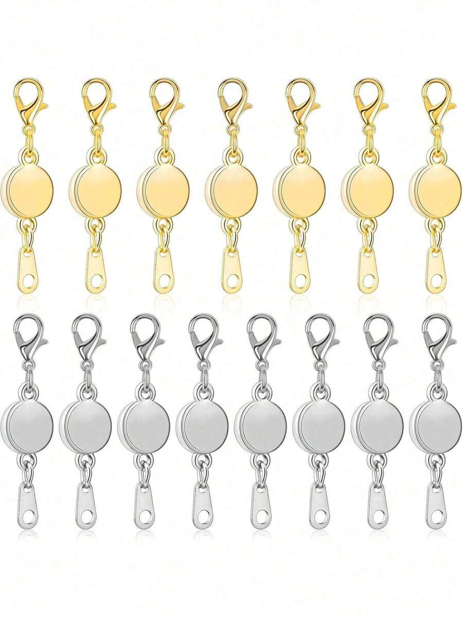 EstiloPaxcoo - 15 cierres magnéticos de bloqueo para joyas, extensor de collar y ayudante para collares, pulseras y joyasVersión mejorada - 1 - Ver 1
