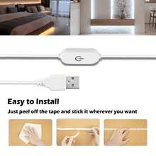 A USB-Powered LED Light Strip With A Touch Control Switch. Available In Warm Light Or White Light. Can Be Cut And Bent, Easy To Install And Use. Suitable For Room Lighting, Staircase Lighting, Display Cabinet Decorative Lighting, Mirror Fill Lighting, And Indoor Decorative Lighting.