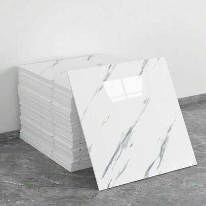 30pcs Self-Adhesive 3D Vinyl Wall Stickers, Waterproof & Moisture-Proof, Easy To Peel And Stick, Faux Marble Tile, Suitable For Kitchen And Bathroom Decor, Modern Cloud Pattern Bathroom Wall Decals