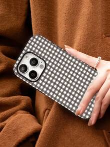 Grid 2-In-1 Minimalist Plaid Pattern Ultra-HD Film Phone Case Compatible With Apple 17 Series, Compatible With Iphone 11, 12, 13, 14, 15, 16, 14 Pro Max, 15 Pro Max, 16 Pro Max, 16 Pro, 14 Plus, 15 Plus, 16 Plus, Minimalist Personalized Holiday Gift For Family And Friends, Dual-Layer Design More Shockproof - Multicolor - View 2