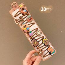 10/20pcs Cute Capybara Seamless Hair Clips, Gentle On Hair, Suitable For Girls - Bright Colors, Adorable And Charming, Everyday Wear Hair Clips, Bangs Clips, Summer Hair Accessory Set - Multicolor - View 15