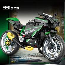 723pcs/331pcs Vintage Motorcycle Model Building Blocks, Office Decor Display, Art Collection, Holiday Surprise, Valentine's Day Gift, Birthday Gift